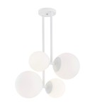 Lampy wiszące kule - Argon ASPEN lampa wisząca 4 pł. 4x15W (max) opal mat biały struktura 1644 - product 1