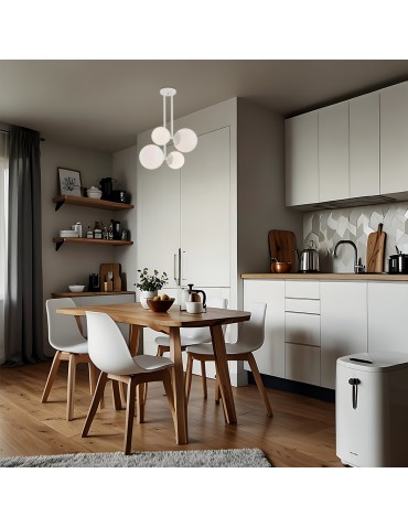 Argon ASPEN lampa wisząca 4 pł. 4x15W (max) opal mat biały struktura 1644 - produkt 2