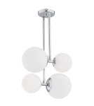 Lampy wiszące kule - Argon ASPEN lampa wisząca 4 pł. 4x15W (max) opal mat chrom 1646 - product 1
