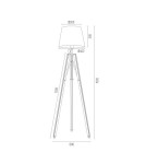 Lampy podłogowe trójnóg - Argon ASTER lampa podłogowa 1 pł. 1x15W (max) czarny czarny 3357 - product 3