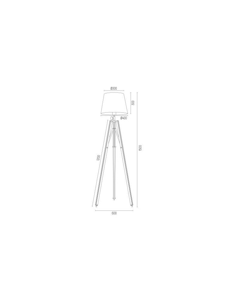 Lampy podłogowe trójnóg - Argon ASTER lampa podłogowa 1 pł. 1x15W (max) czarny czarny 3357 - product kolory-swiatla.pl 3