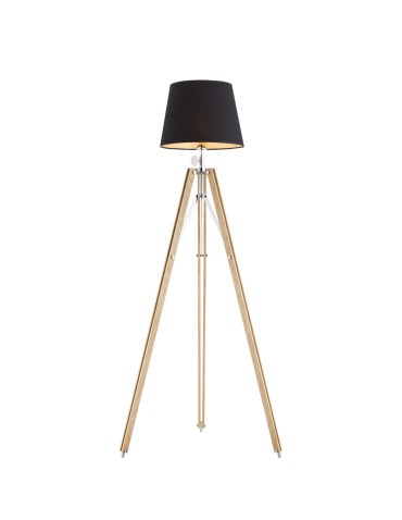 Argon ASTER lampa podłogowa 1 pł. 1x15W (max) czarny drewno naturalne 3421
