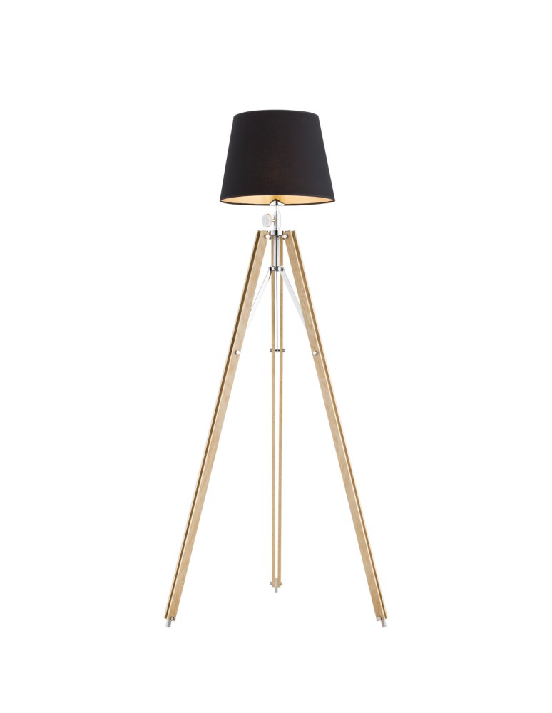 Argon ASTER lampa podłogowa 1 pł. 1x15W (max) czarny drewno naturalne 3421