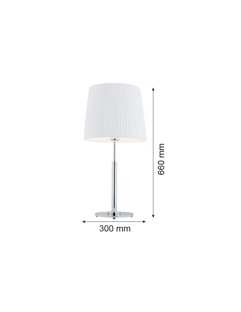 Argon ASTI lampa stołowa 1 pł. 1x15W (max) biały chrom 3847 Argon ASTI lampa stołowa 1 pł. 1x15W (max) biały chrom 3847
