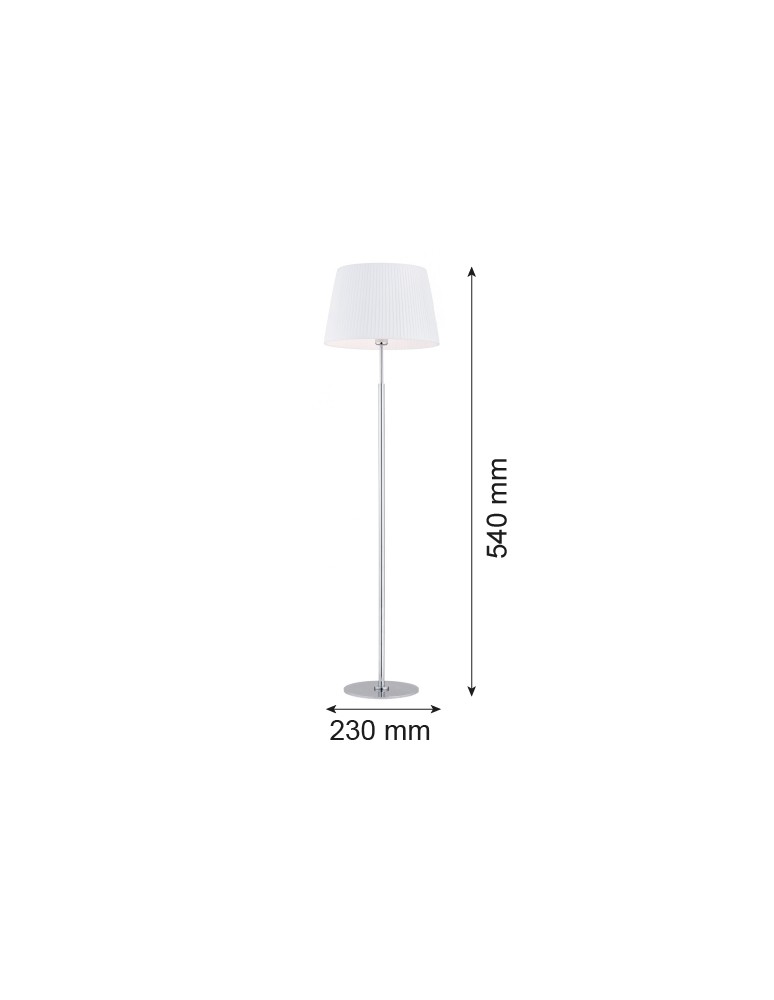 Argon ASTI lampa podłogowa 1 pł 1x15W (max) biały chrom 3849 Argon ASTI lampa podłogowa 1 pł 1x15W (max) biały chrom 3849
