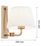 Argon ATRANI kinkiet 1 pł. 1x15W (max) śmietankowy stare złoto 8353 Argon ATRANI kinkiet 1 pł. 1x15W (max) śmietankowy stare złoto 8353