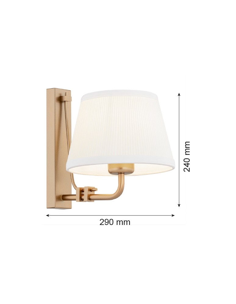 Argon ATRANI kinkiet 1 pł. 1x15W (max) śmietankowy stare złoto 8353 Argon ATRANI kinkiet 1 pł. 1x15W (max) śmietankowy stare złoto 8353