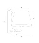Argon ATRANI kinkiet 1 pł. 1x15W (max) śmietankowy stare złoto 8353 Argon ATRANI kinkiet 1 pł. 1x15W (max) śmietankowy stare złoto 8353