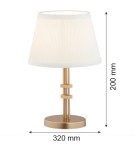 Argon ATRANI lampa stołowa 1 pł. 1x15W (max) śmietankowy stare złoto 8354 Argon ATRANI lampa stołowa 1 pł. 1x15W (max) śmietankowy stare złoto 8354
