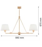 Argon ATRANI żyrandol 2 pł. 2x15W (max) śmietankowy stare złoto 7176 Argon ATRANI żyrandol 2 pł. 2x15W (max) śmietankowy stare złoto 7176