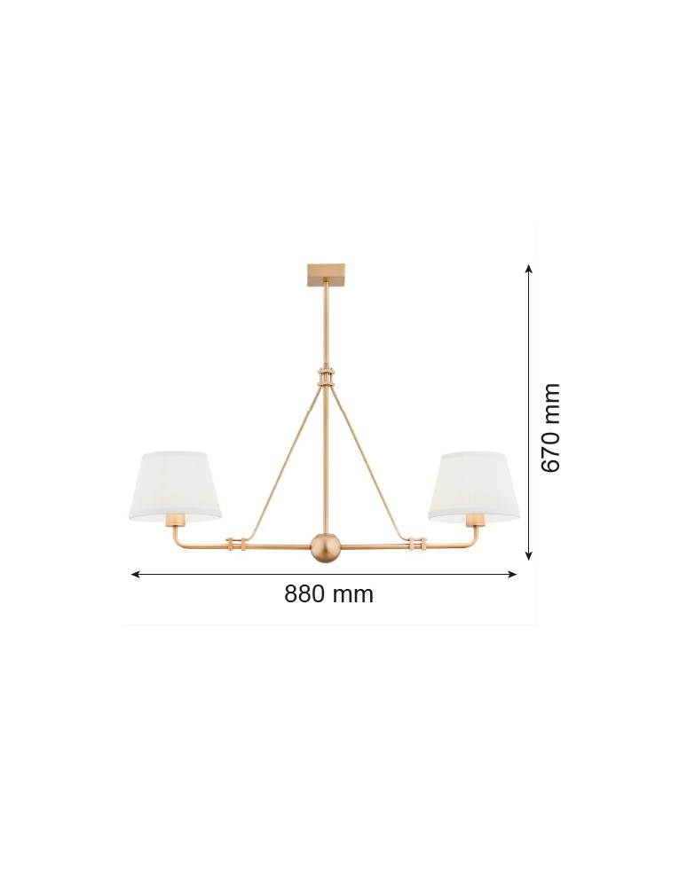 Argon ATRANI żyrandol 2 pł. 2x15W (max) śmietankowy stare złoto 7176 Argon ATRANI żyrandol 2 pł. 2x15W (max) śmietankowy stare złoto 7176