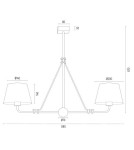 Argon ATRANI żyrandol 2 pł. 2x15W (max) śmietankowy stare złoto 7176 Argon ATRANI żyrandol 2 pł. 2x15W (max) śmietankowy stare złoto 7176