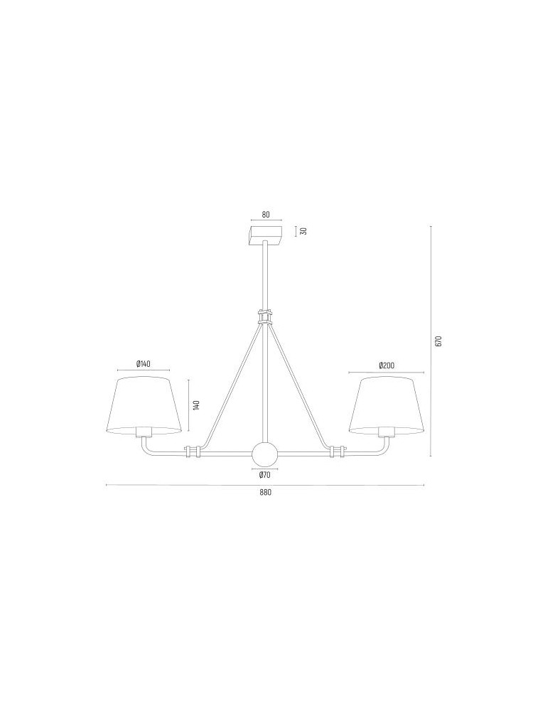 Argon ATRANI żyrandol 2 pł. 2x15W (max) śmietankowy stare złoto 7176 Argon ATRANI żyrandol 2 pł. 2x15W (max) śmietankowy stare złoto 7176