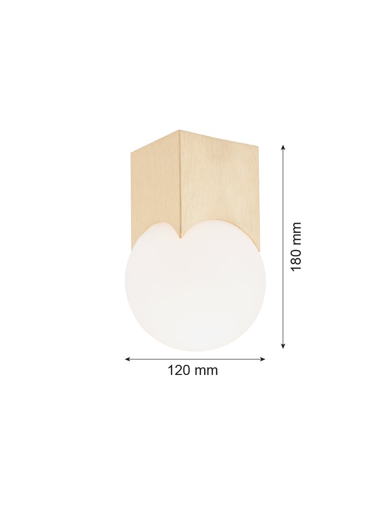 Argon AUSTIN plafon 1 pł. 1x7W (max) opal mat mosiądz szczotkowany 4712 Argon AUSTIN plafon 1 pł. 1x7W (max) opal mat mosiądz szczotkowany 4712