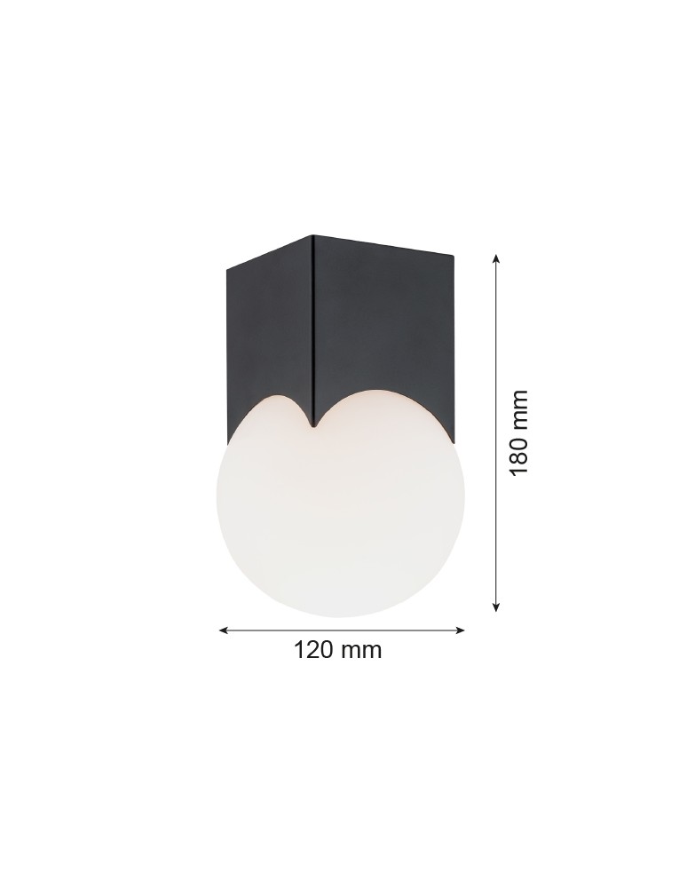 Argon AUSTIN plafon 1 pł. 1x7W (max) opal mat czarny mat 4713 Argon AUSTIN plafon 1 pł. 1x7W (max) opal mat czarny mat 4713