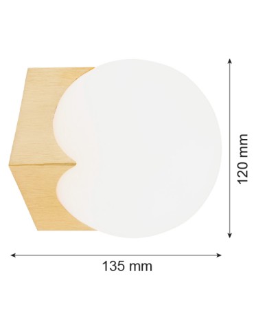 Argon AUSTIN kinkiet 1 pł. 1x7W (max) opal mat mosiądz szczotkowany 4714 - produkt 2