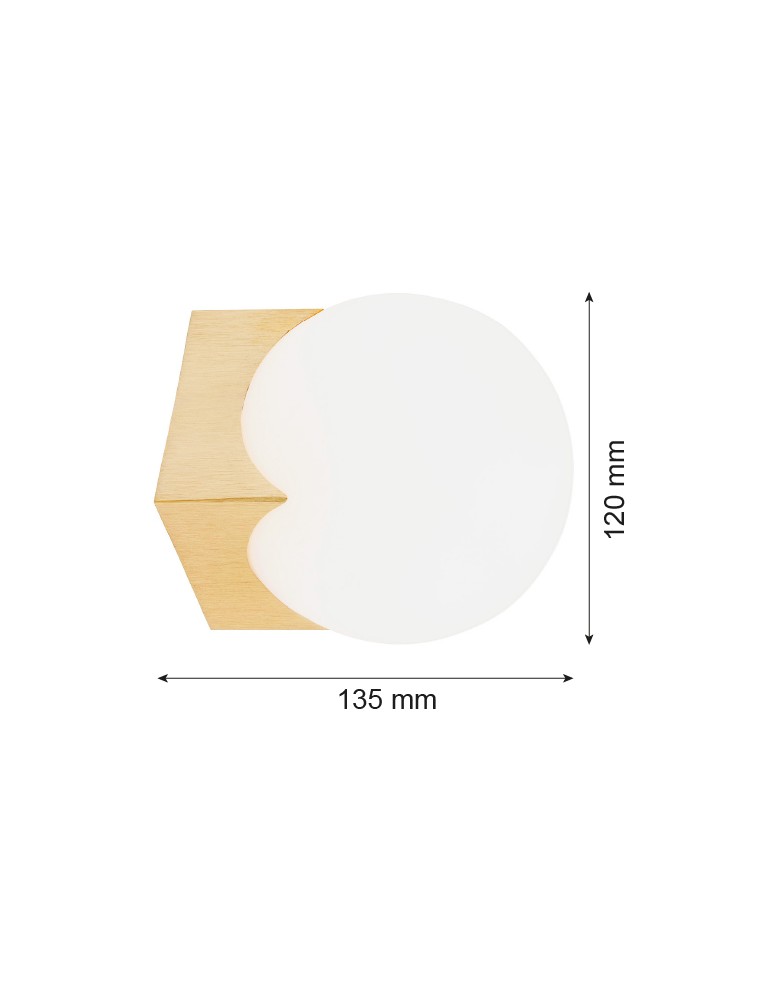 Kinkiety kule - Argon AUSTIN kinkiet 1 pł. 1x7W (max) opal mat mosiądz szczotkowany 4714 - product kolory-swiatla.pl 2