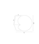 Kinkiety kule - Argon AUSTIN kinkiet 1 pł. 1x7W (max) opal mat mosiądz szczotkowany 4714 - product 3
