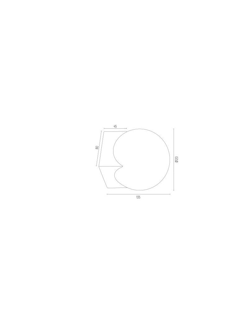 Kinkiety kule - Argon AUSTIN kinkiet 1 pł. 1x7W (max) opal mat mosiądz szczotkowany 4714 - product kolory-swiatla.pl 3