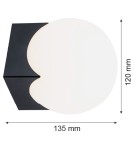 Argon AUSTIN kinkiet 1 pł. 1x7W (max) opal mat czarny mat 4715 Argon AUSTIN kinkiet 1 pł. 1x7W (max) opal mat czarny mat 4715