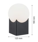 Argon AUSTIN lampa stołowa 1 pł. 1x7W (max) opal mat czarny mat 4721 Argon AUSTIN lampa stołowa 1 pł. 1x7W (max) opal mat czarny mat 4721