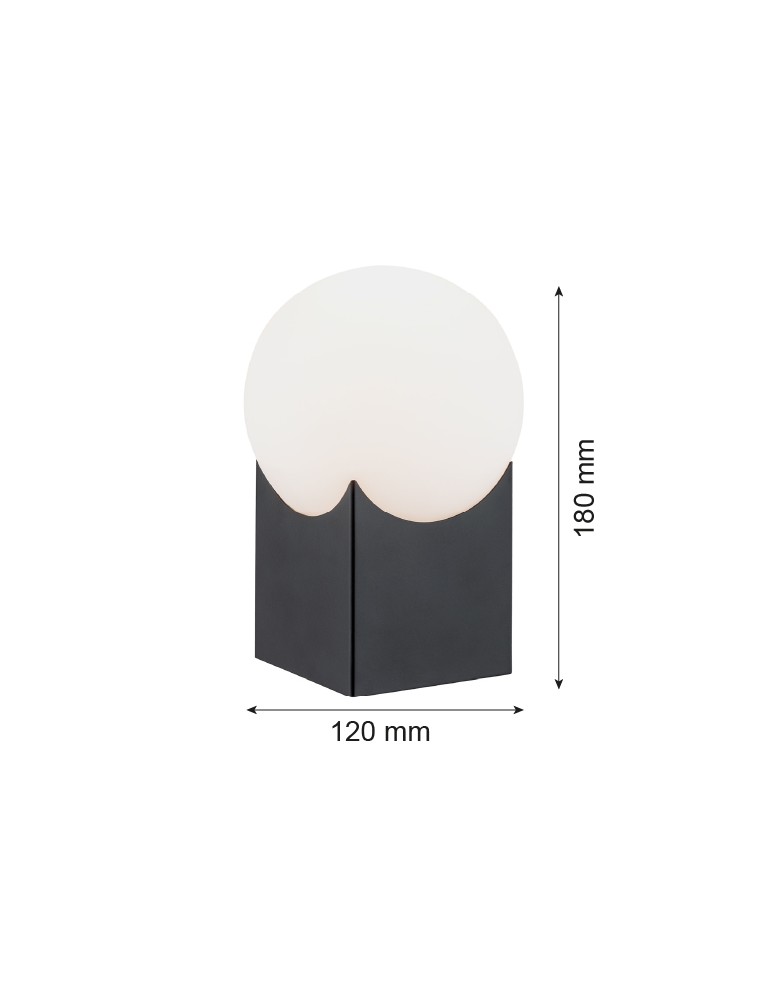 Argon AUSTIN lampa stołowa 1 pł. 1x7W (max) opal mat czarny mat 4721 Argon AUSTIN lampa stołowa 1 pł. 1x7W (max) opal mat czarny mat 4721