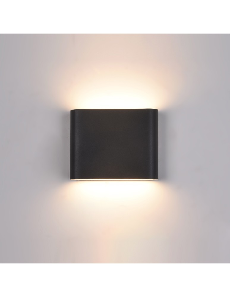 Kinkiety zewnętrzne - ITALUX ROMANO Kinkiet Czarny LED 3000K IP54 PL-206B - produkt kolory-swiatla.pl 1
