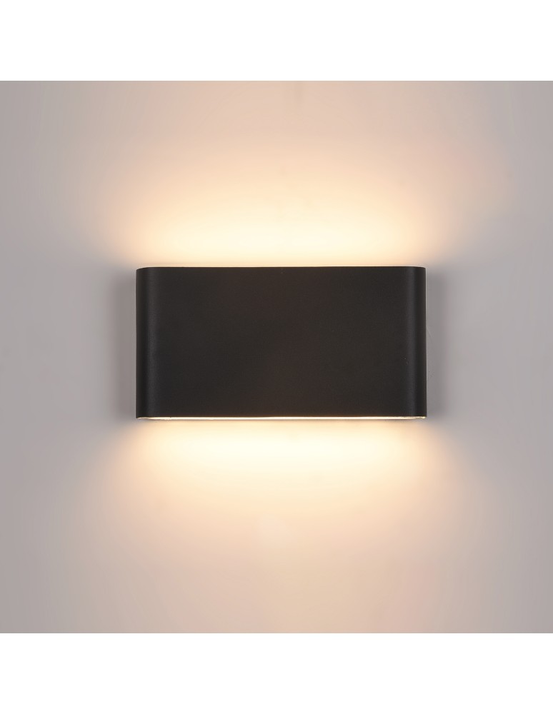 Kinkiety zewnętrzne - ITALUX ROMANO Kinkiet Czarny LED 3000K IP54 PL-266B - produkt kolory-swiatla.pl 1