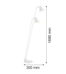 Lampy podłogowe do czytania - Argon AVALONE lampa podłogowa 2 pł. 2x15W (max) biały struktura 7076 - product 6