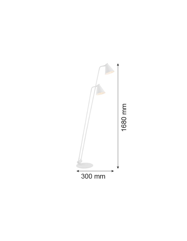 Argon AVALONE lampa podłogowa 2 pł. 2x15W (max) biały struktura 7076