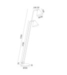 Lampy podłogowe do czytania - Argon AVALONE lampa podłogowa 2 pł. 2x15W (max) biały struktura 7076 - product 7