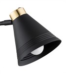 Kinkiety na wysięgniku - Argon AVALONE kinkiet 1 pł. 1x15W (max) czarny struktura elementy mosiądzowane 8008 - product 3