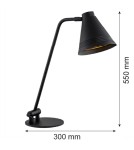 Lampki biurkowe - Argon AVALONE lampa biurkowa 1 pł. 1x15W (max) czarny struktura 8002 - product 5