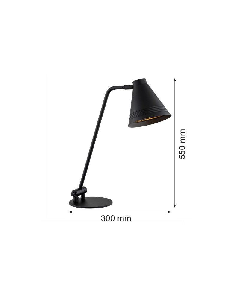 Argon AVALONE lampa biurkowa 1 pł. 1x15W (max) czarny struktura 8002