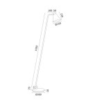 Argon AVALONE lampa podłogowa 1 pł. 1x15W (max) czarny struktura 8003 Argon AVALONE lampa podłogowa 1 pł. 1x15W (max) czarny struktura 8003