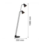 Lampy podłogowe do czytania - Argon AVALONE lampa podłogowa 2 pł. 2x15W (max) czarny struktura 7077 - product 6