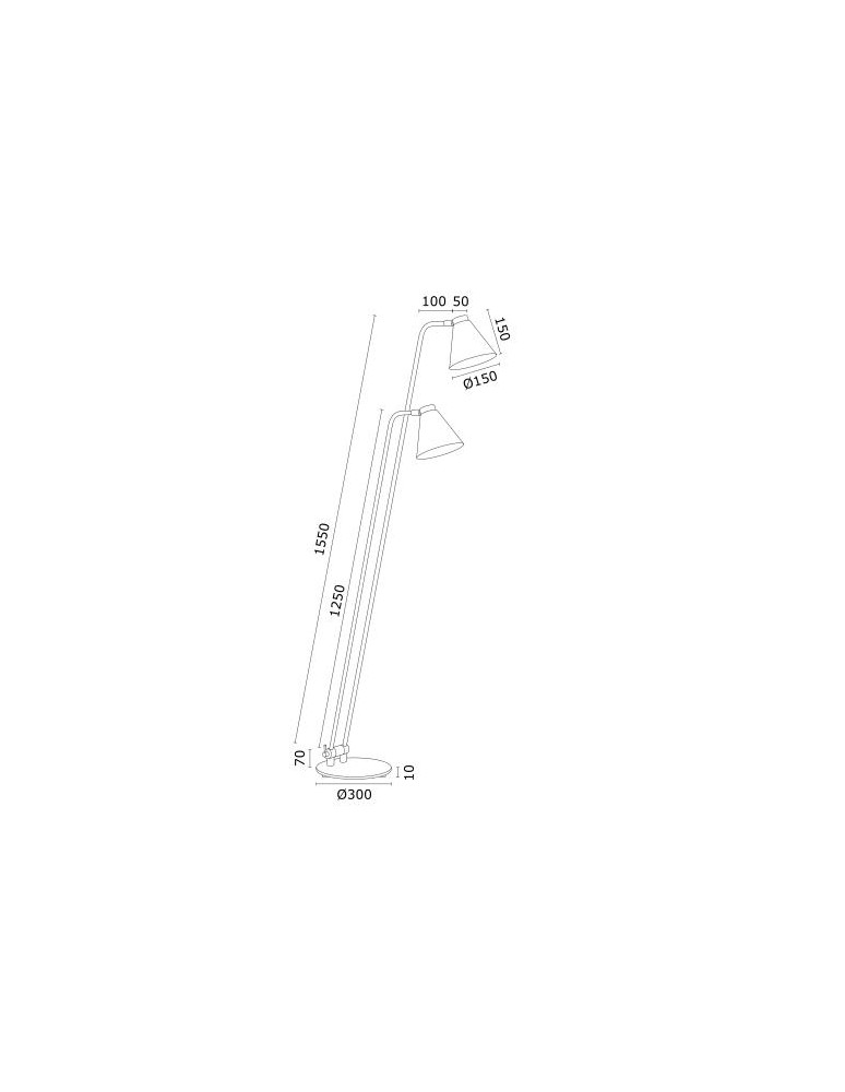 Argon AVALONE lampa podłogowa 2 pł. 2x15W (max) czarny struktura 7077