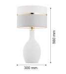 Argon BEJA lampa stołowa 1 pł. 1x15W (max) biało szary ze złotym dekorem biała podstawa połysk 4359 Argon BEJA lampa stołowa 1 pł. 1x15W (max) biało szary ze złotym dekorem biała podstawa połysk 4359
