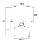 Lampy stołowe - Argon BEJA lampa stołowa 1 pł. 1x15W (max) biało szary ze złotym dekorem biała podstawa połysk 4361 - product 3
