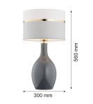 Argon BEJA lampa stołowa 1 pł. 1x15W (max) biało szary ze złotym dekorem szara podstawa połysk 4360 Argon BEJA lampa stołowa 1 pł. 1x15W (max) biało szary ze złotym dekorem szara podstawa połysk 4360