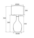 Argon BEJA lampa stołowa 1 pł. 1x15W (max) biało szary ze złotym dekorem szara podstawa połysk 4360 Argon BEJA lampa stołowa 1 pł. 1x15W (max) biało szary ze złotym dekorem szara podstawa połysk 4360