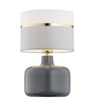 Argon BEJA lampa stołowa 1 pł. 1x15W (max) biało szary ze złotym dekorem szara podstawa połysk 4362 Argon BEJA lampa stołowa 1 pł. 1x15W (max) biało szary ze złotym dekorem szara podstawa połysk 4362