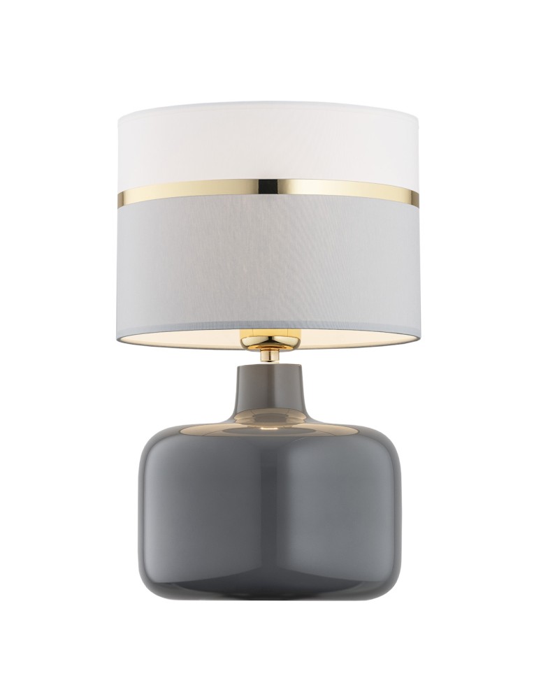 Argon BEJA lampa stołowa 1 pł. 1x15W (max) biało szary ze złotym dekorem szara podstawa połysk 4362 Argon BEJA lampa stołowa 1 pł. 1x15W (max) biało szary ze złotym dekorem szara podstawa połysk 4362