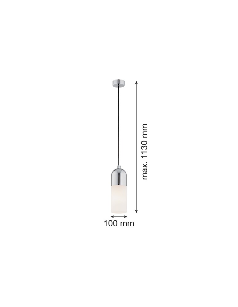 Argon BURGOS lampa wisząca 1 pł. 1x15W (max) opal mat chrom 4211 Argon BURGOS lampa wisząca 1 pł. 1x15W (max) opal mat chrom 4211