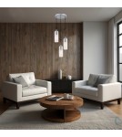 Lampy wiszące potrójne - Argon BURGOS lampa wisząca 3 pł. okrągła podsufitka 3x15W (max) opal mat chrom 1465 - product 2