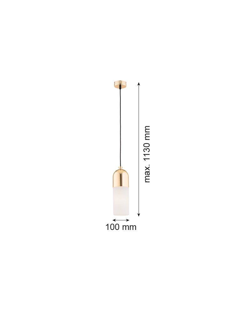 Argon BURGOS lampa wisząca 1 pł. 1x15W (max) opal mat mosiądz 4212 Argon BURGOS lampa wisząca 1 pł. 1x15W (max) opal mat mosiądz 4212