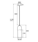 Argon BURGOS lampa wisząca 1 pł. 1x15W (max) opal mat mosiądz 4212 Argon BURGOS lampa wisząca 1 pł. 1x15W (max) opal mat mosiądz 4212