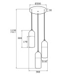 Argon BURGOS lampa wisząca 3 pł. okrągła podsufitka 3x15W (max) opal mat mosiądz 1466 Argon BURGOS lampa wisząca 3 pł. okrągła podsufitka 3x15W (max) opal mat mosiądz 1466