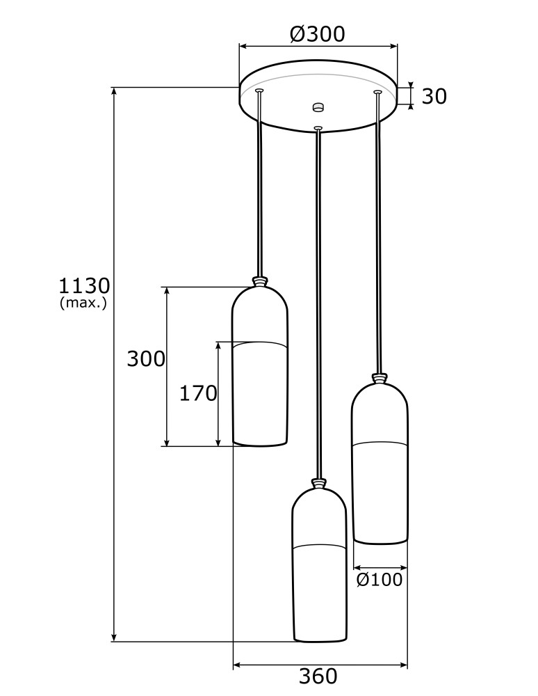 Argon BURGOS lampa wisząca 3 pł. okrągła podsufitka 3x15W (max) opal mat mosiądz 1466 Argon BURGOS lampa wisząca 3 pł. okrągła podsufitka 3x15W (max) opal mat mosiądz 1466