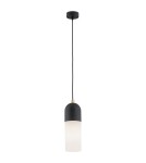 Lampy wiszące pojedyncze - Argon BURGOS lampa wisząca 1 pł. 1x15W (max) opal mat czarny struktura 4213 - product 1